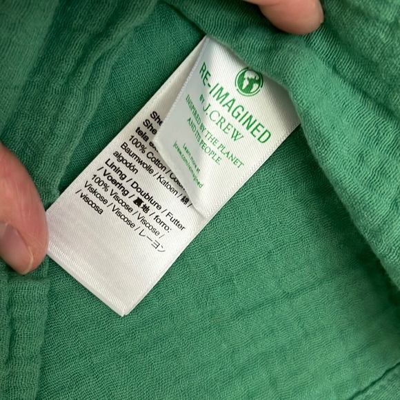 J. Crew Smocked Puff Sleeve Dress with Pockets - Picture 7 of 10